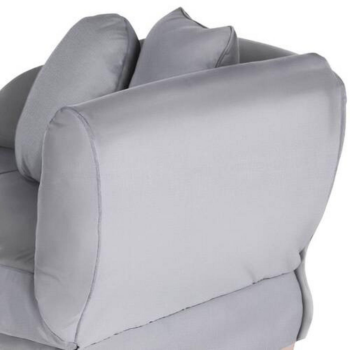 RÉCAMIERE Hellblau Mikrofaser  - Eichefarben/Hellblau, LIFESTYLE, Holz/Textil (176/85/88cm) - Xora