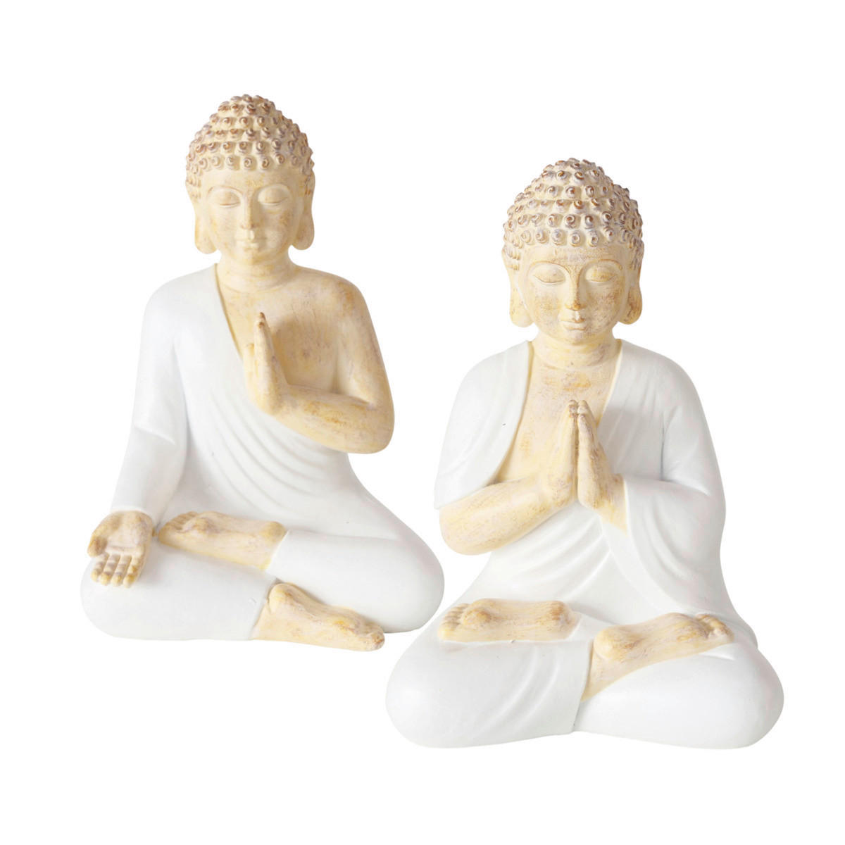 BUDHA - biela/béžová, Lifestyle, plast (14/10/20cm)