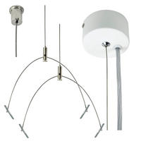 SEILSYSTEM-MONTAGESET 150 cm  - Edelstahlfarben, Basics, Metall (150cm)