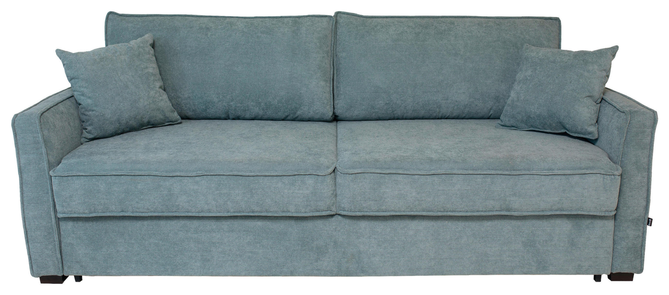 SCHLAFSOFA Jacquard Blaugrau  - Blaugrau/Schwarz, Design, Holz/Textil (242/75/110cm) - home24