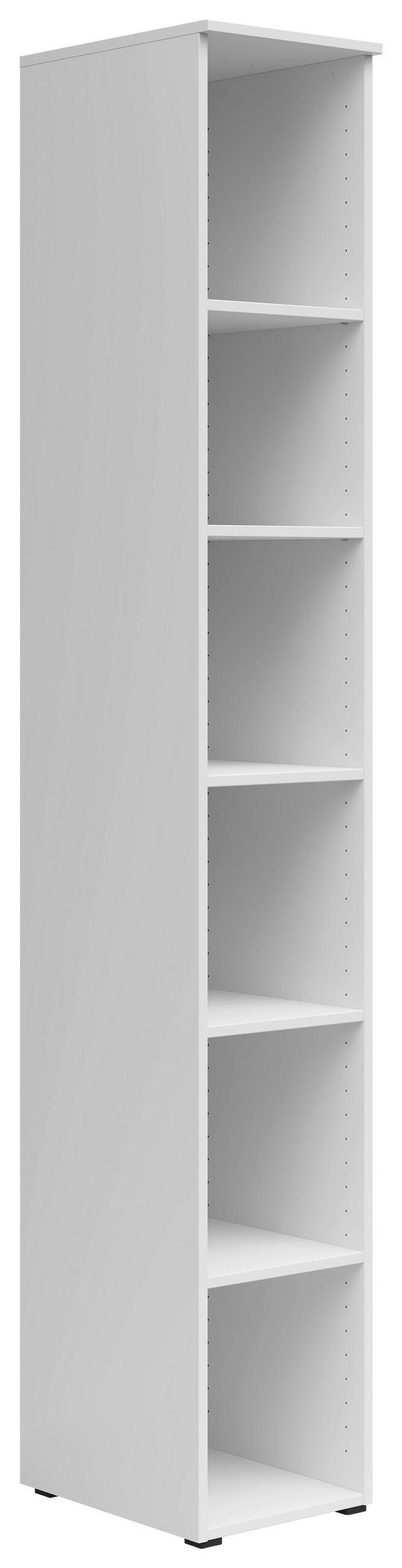 REGAL Weiß  - Anthrazit/Weiß, MODERN, Holzwerkstoff/Kunststoff (30/195/40cm) - Milino