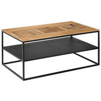 COUCHTISCH in Metall 100/60/41,5 cm  - Schwarz/Naturfarben, Design, Holz/Metall (100/60/41,5cm) - Johann Jakob