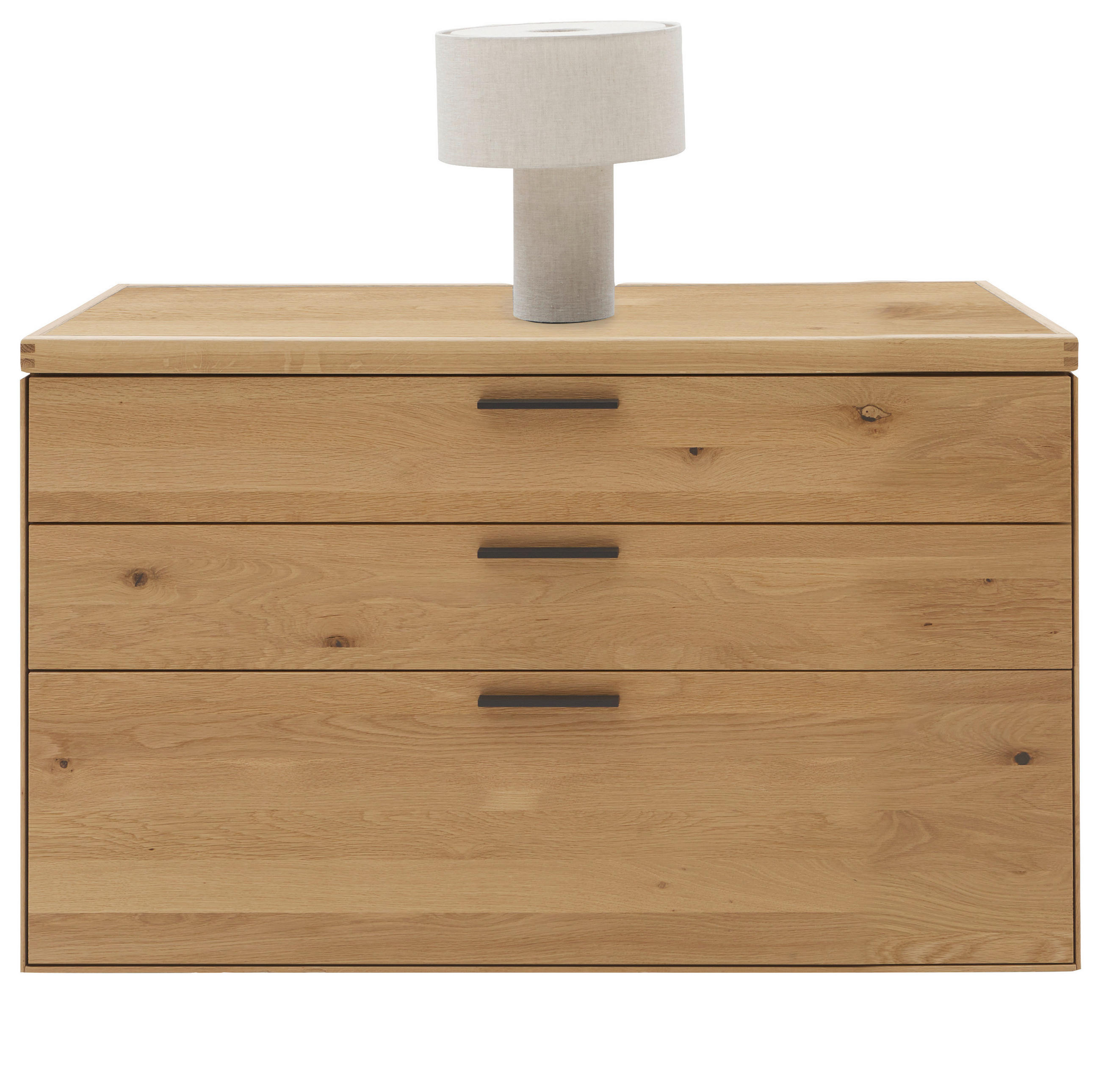 KOMMODE  in 122/75/45 cm  - Wildeiche/Schwarz, Design, Holz/Metall (122/75/45cm) - Valnatura