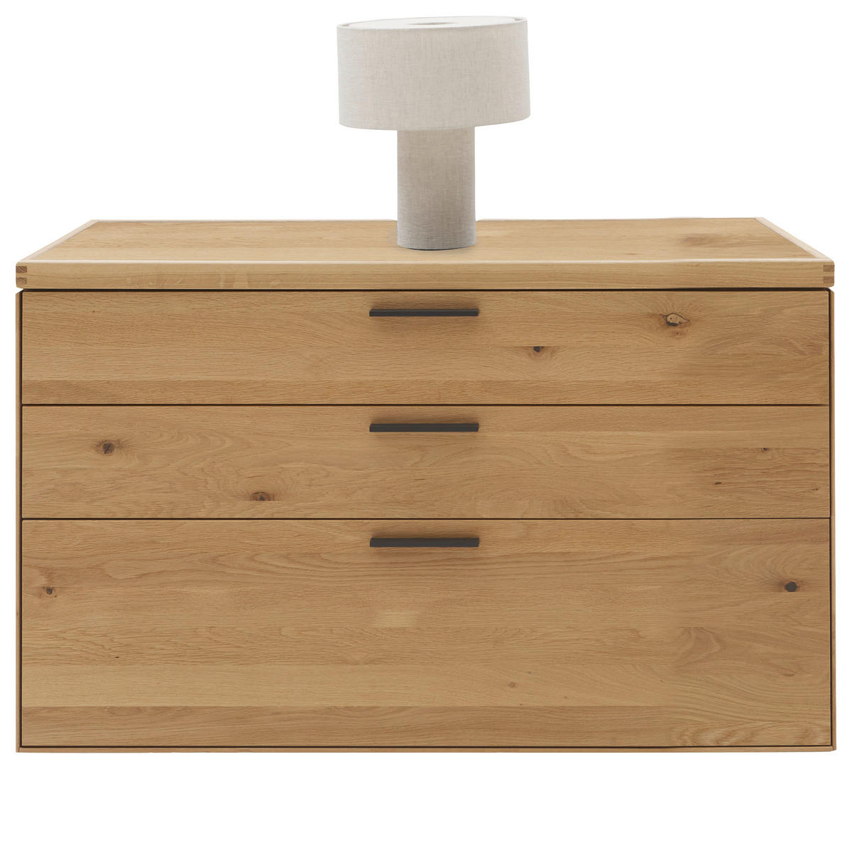 KOMMODE  in 122/75/45 cm  - Wildeiche/Schwarz, Design, Holz/Metall (122/75/45cm) - Valnatura