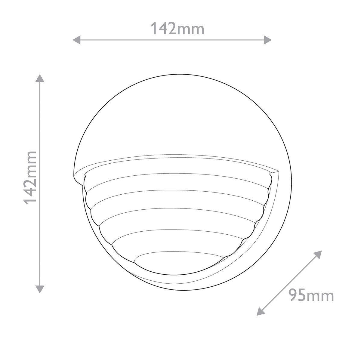 LED-WANDLEUCHTE 14,2/9,5 cm    - Nickelfarben, KONVENTIONELL, Glas/Metall (14,2/9,5cm) - Elstead Lighting