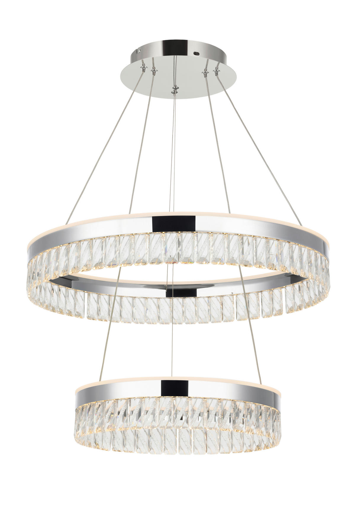 LED-HÄNGLAMPA Bunda 60/150 cm  - klar, Design, metall/glas (60/150cm) - Glandor