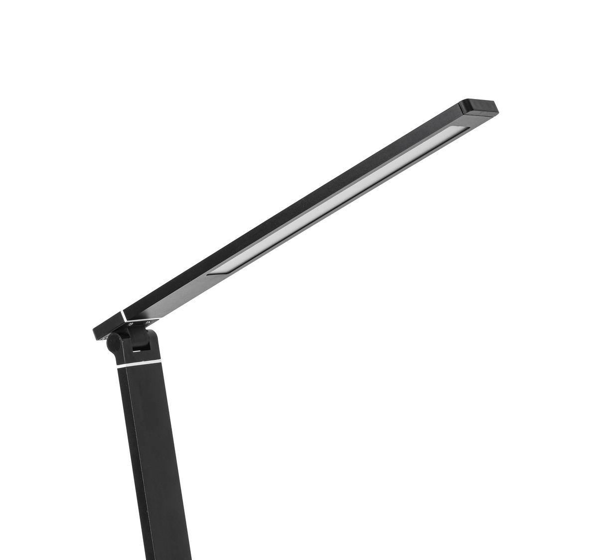 ÍRÓASZTALLÁMPA - fekete, Lifestyle, műanyag/fém (12,1/17,9/33cm) - Novel