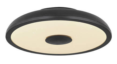 PLAFONIERĂ CU LED - opal/negru, Design, plastic (28/5,5cm)