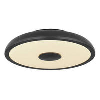 PLAFONIERĂ CU LED - opal/negru, Design, plastic (28/5,5cm)