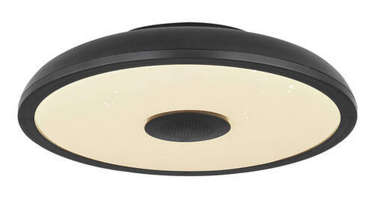 PLAFONIERĂ CU LED - opal/negru, Design, plastic (28/5,5cm)