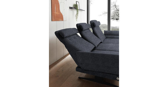 ECKSOFA Grau Flachgewebe  - Schwarz/Grau, Design, Textil/Metall (279-327/176-217cm) - Dieter Knoll