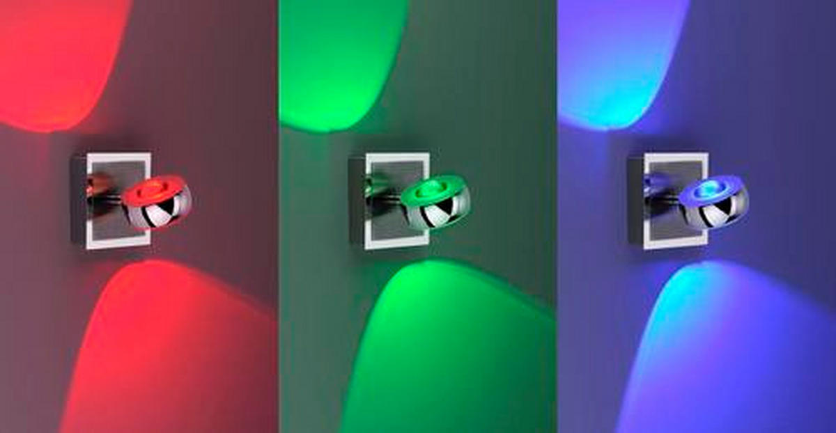 LED-WANDLEUCHTE Lolasmart-Opti   - Silberfarben, Design, Kunststoff/Metall (12/12/14cm)