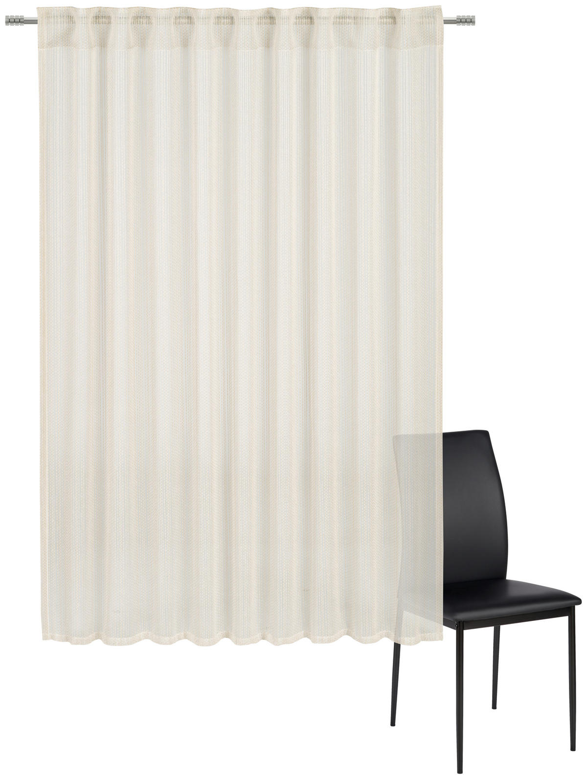 ZAVJESA SA SKRIVENIM OMČAMA bež  140/160 cm  - bež, Basics, tekstil (140/160cm) - Esposa