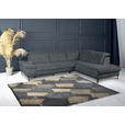 ECKSOFA Dunkelgrau Webstoff - Dunkelgrau/Schwarz, KONVENTIONELL, Textil/Metall (288/225cm) - Carryhome