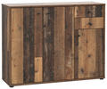 KOMMODE Dunkelbraun, Graubraun  - Dunkelbraun/Graubraun, Design, Holzwerkstoff (108,8/85,5/34,8cm)