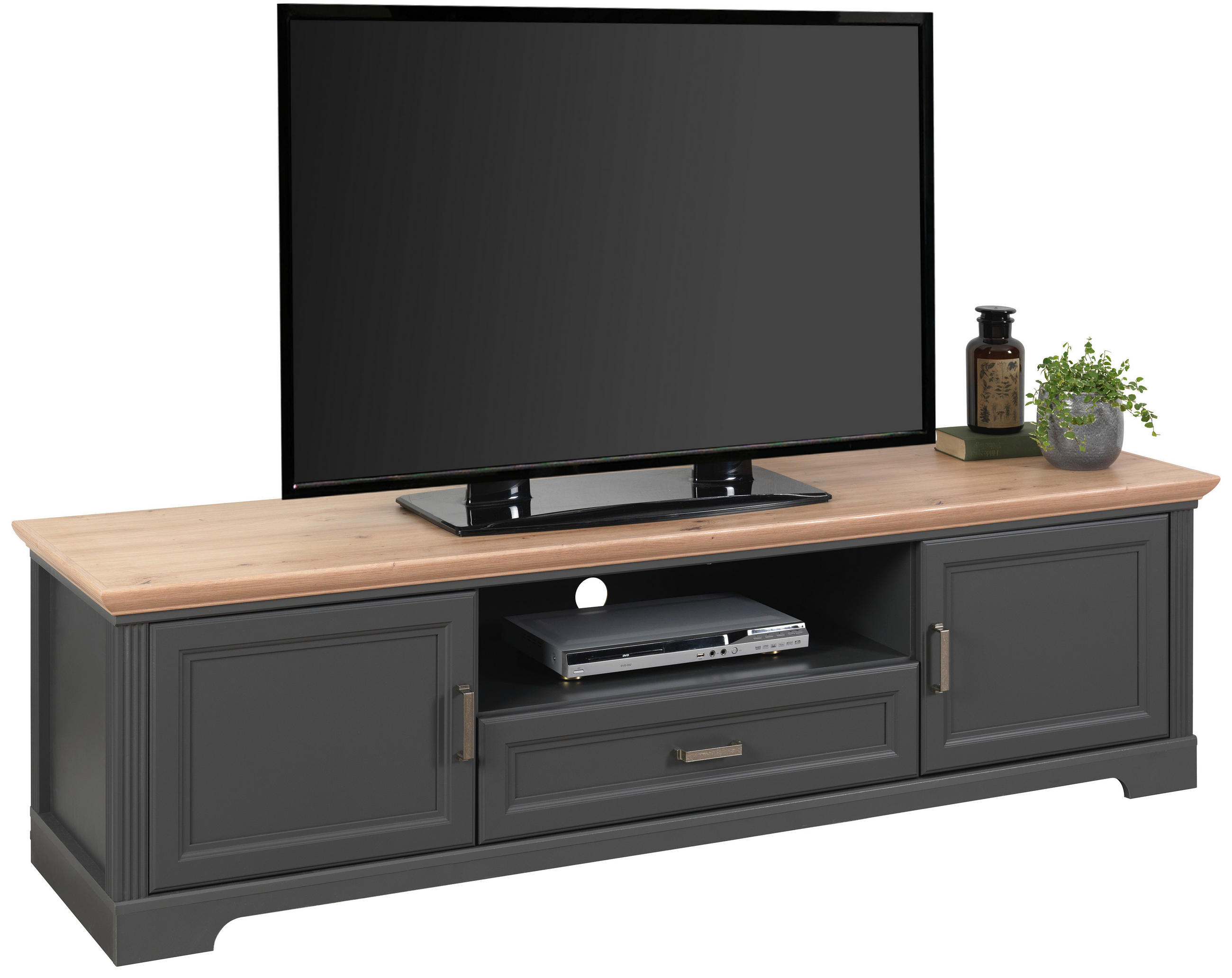 TRUCK FURNITURE AG SHELF TV BOARD BOXセット Comodă TV gri în stil cottage L193 cm
