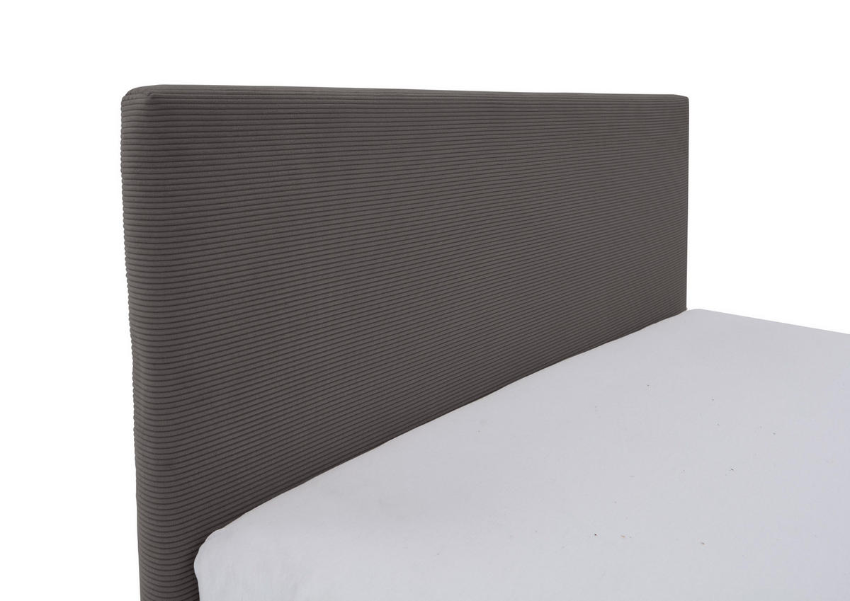 POLSTERBETT 90/200 cm  in Anthrazit  - Eichefarben/Anthrazit, KONVENTIONELL, Holz/Textil (90/200cm) - Stylife