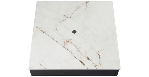 COUCHTISCH ESG 75/75/42-57 cm quadratisch Schwarz, Weiß  - Schwarz/Weiß, Basics, Glas/Keramik (75/75/42-57cm) - Dieter Knoll