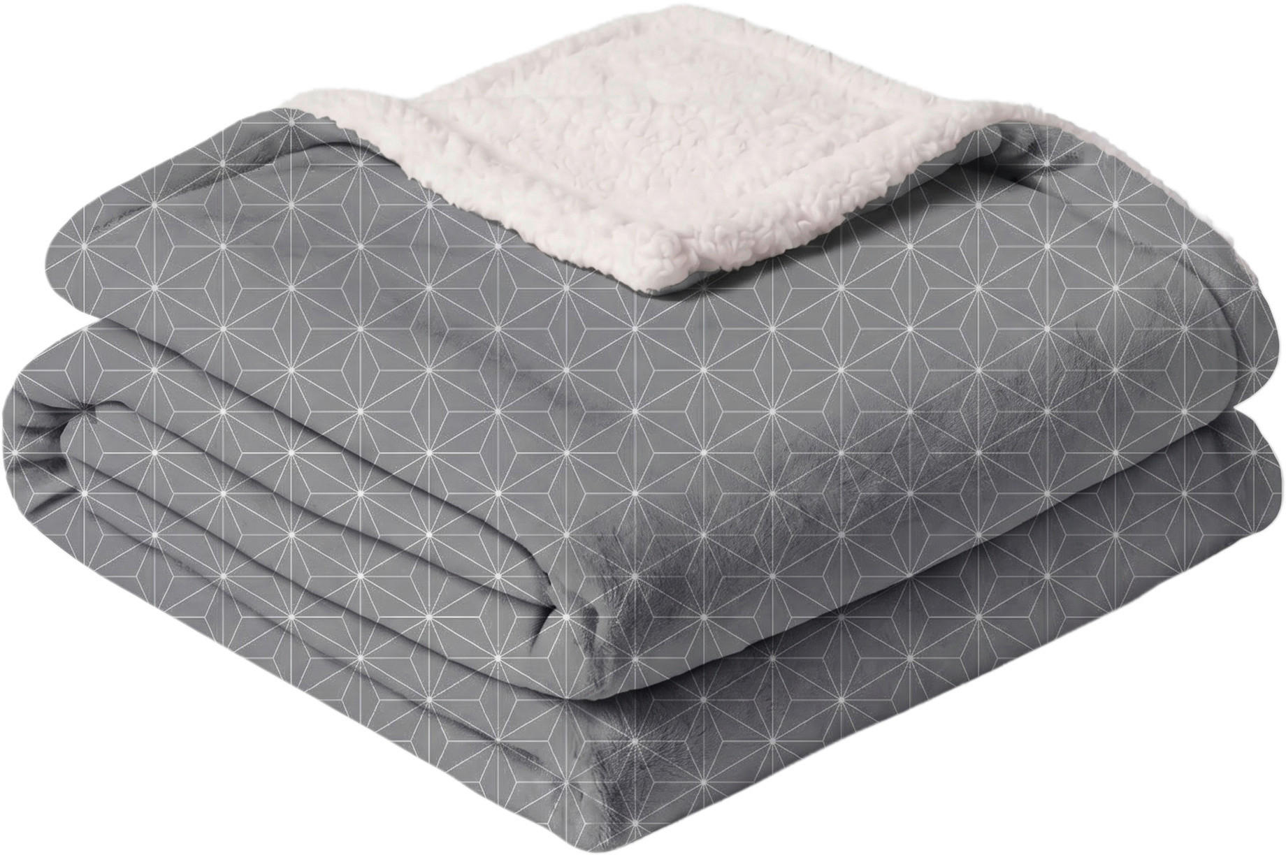 TAKARÓ  - fehér/szürke, Basics, textil (67/37/6cm)