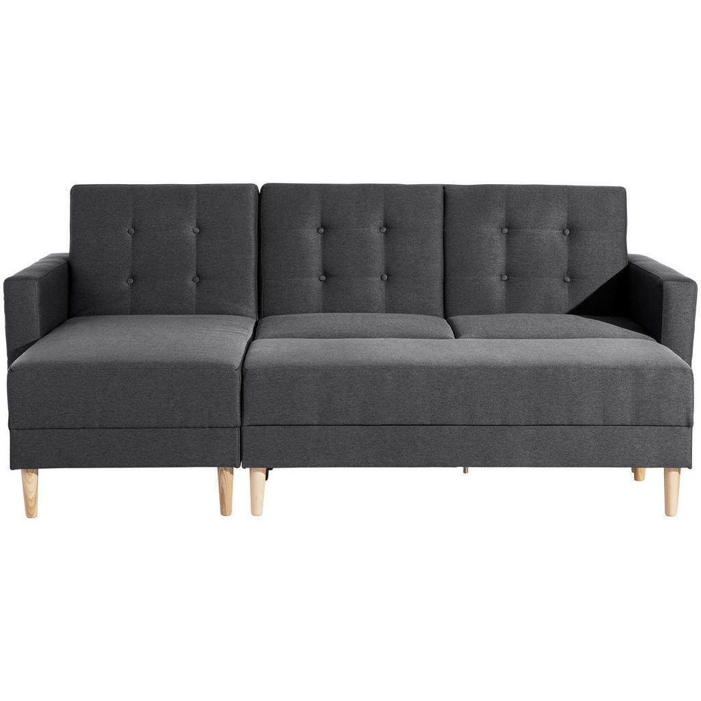 Thumbnail - Max Winzer Eckschlafsofa Easy Relax, Graphit, Textil, Esche, Uni, 6-Sitzer, 223x152 cm, Goldenes M, Made in Europe, Schl...