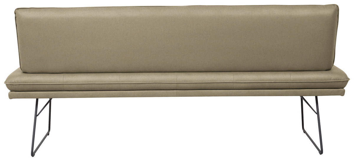 SITZBANK in Metall, Textil Grün, Schwarz  - Schwarz/Grün, Design, Textil/Metall (195/87/65cm) - Dieter Knoll