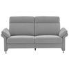 3-SITZER-SOFA in Flachgewebe Hellgrau  - Hellgrau/Alufarben, Modern, Textil/Metall (196/103/89cm) - Pure Home Comfort