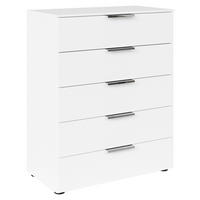 BYRÅ 80/100/42 cm  - vit/kromfärg, Modern, metall/trämaterial (80/100/42cm) - Rauch Möbel