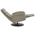 RELAXSESSEL in Leder Greige  - Greige/Schwarz, Design, Leder/Metall (76/108/86cm) - Dieter Knoll