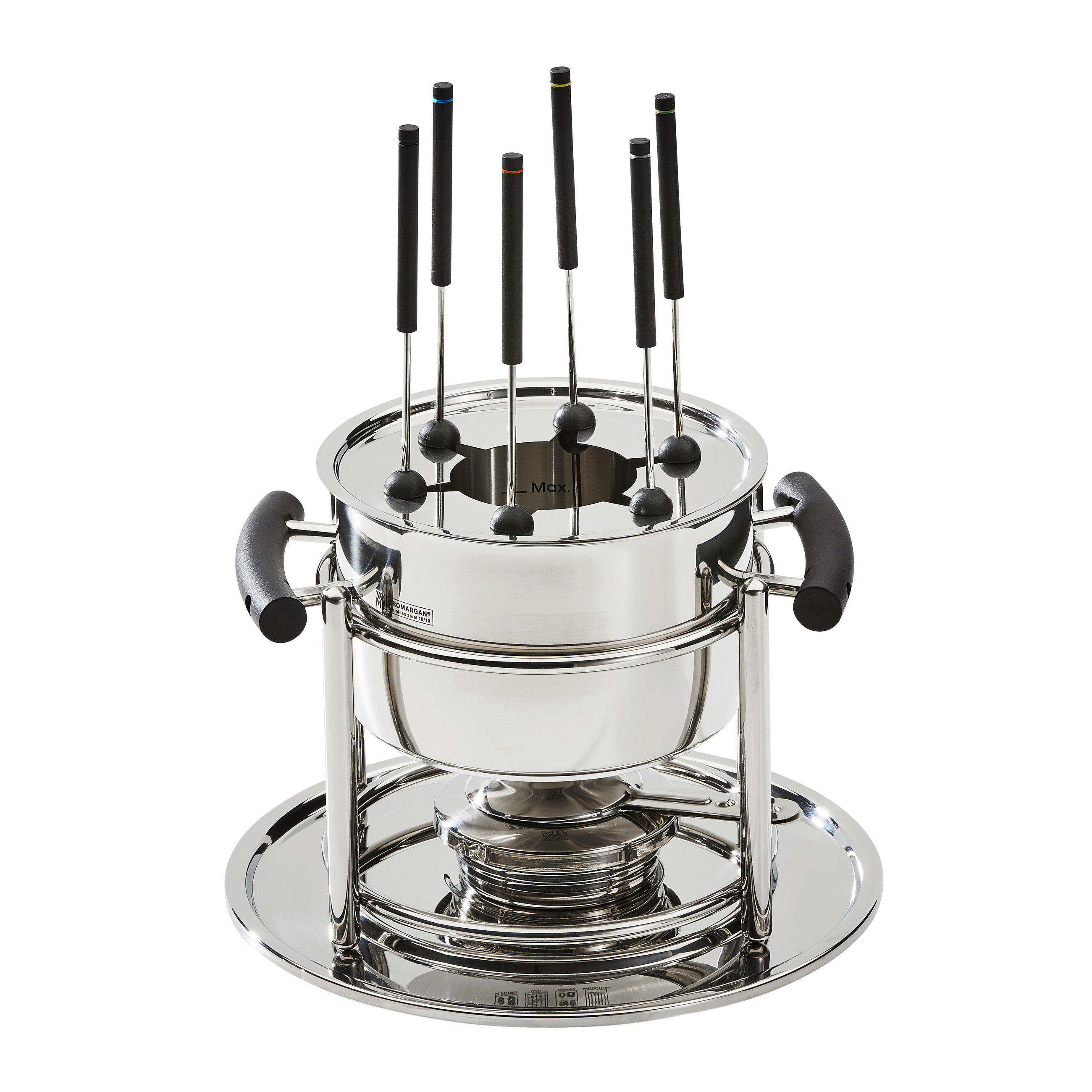 FONDUESET Party Allegro  - Edelstahlfarben, Basics, Kunststoff/Metall - WMF
