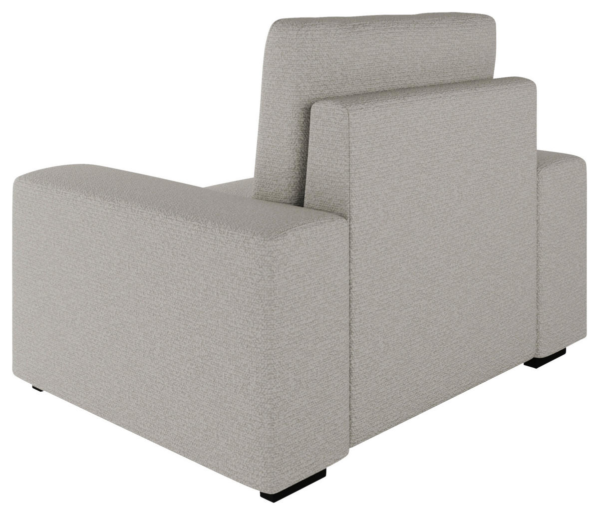 SESSEL in Bouclé Beige  - Beige/Schwarz, Design, Textil (108/91/92cm) - MID.YOU