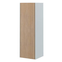FALISZEKRÉNY 27/80/25 cm  - tölgyfa színű/fehér, Basics, faalapú anyag/Üveg (27/80/25cm) - Welnova