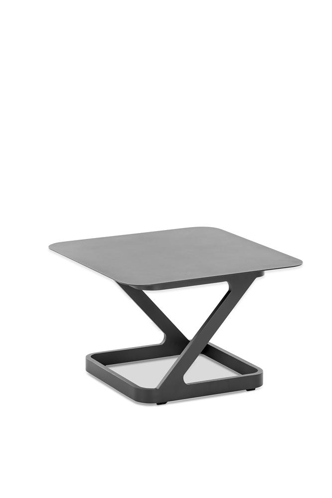 GARTENBEISTELLTISCH 70/70/46 cm Metall quadratisch  - Anthrazit, Design, Metall (70/70/46cm)