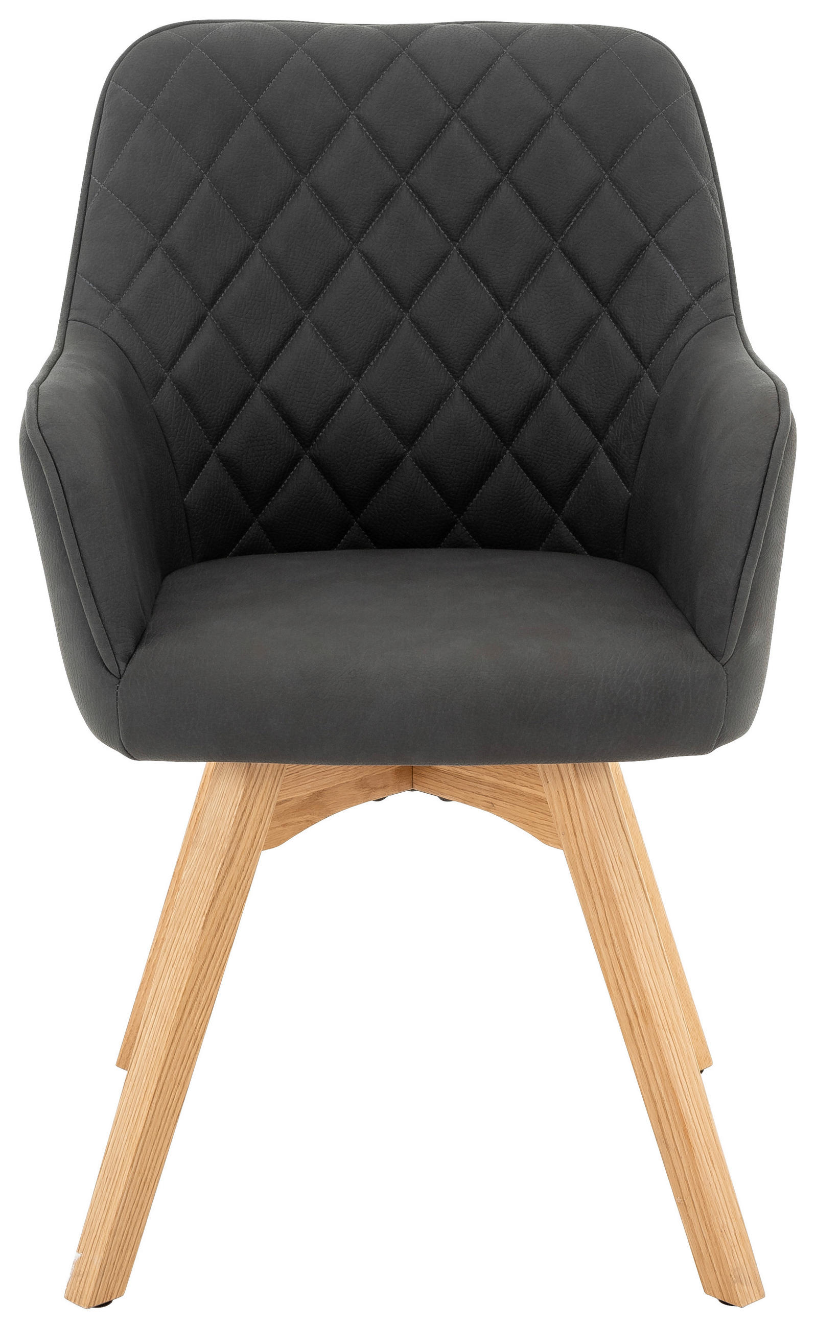 ŽIDLE S PODRUČKAMI, mikrovlákno, šedá, barvy dubu - šedá/barvy dubu, Design, dřevo/textil (57/91/64cm) - Xora
