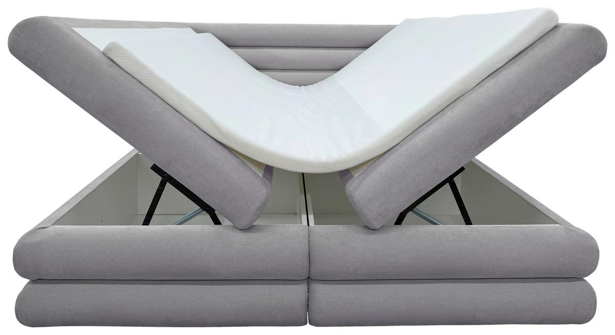 BOXBETT 180/200 cm  in Grau  - Grau, MODERN, Textil (180/200cm) - Livetastic