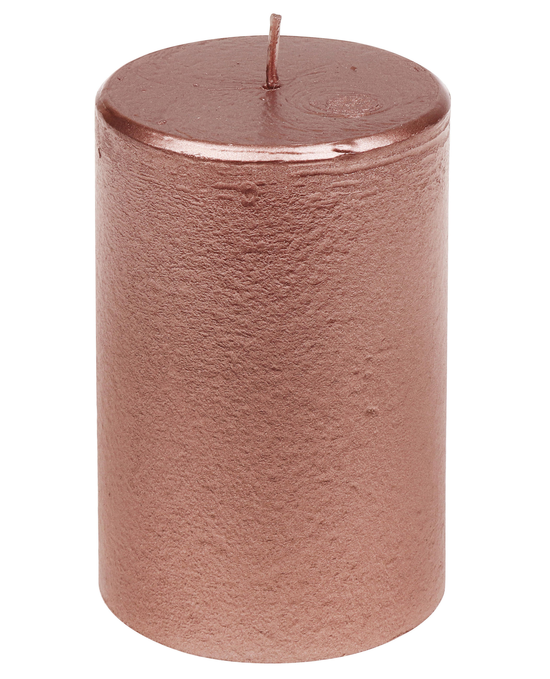 STUMPENKERZE 6,8/10,0 cm  - Kupferfarben, KONVENTIONELL, Paraffin (6,8/10,0cm)