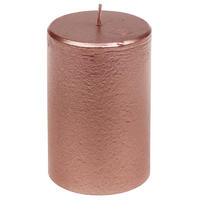 STUMPENKERZE 6,8/10,0 cm  - Kupferfarben, KONVENTIONELL, Paraffin (6,8/10,0cm)