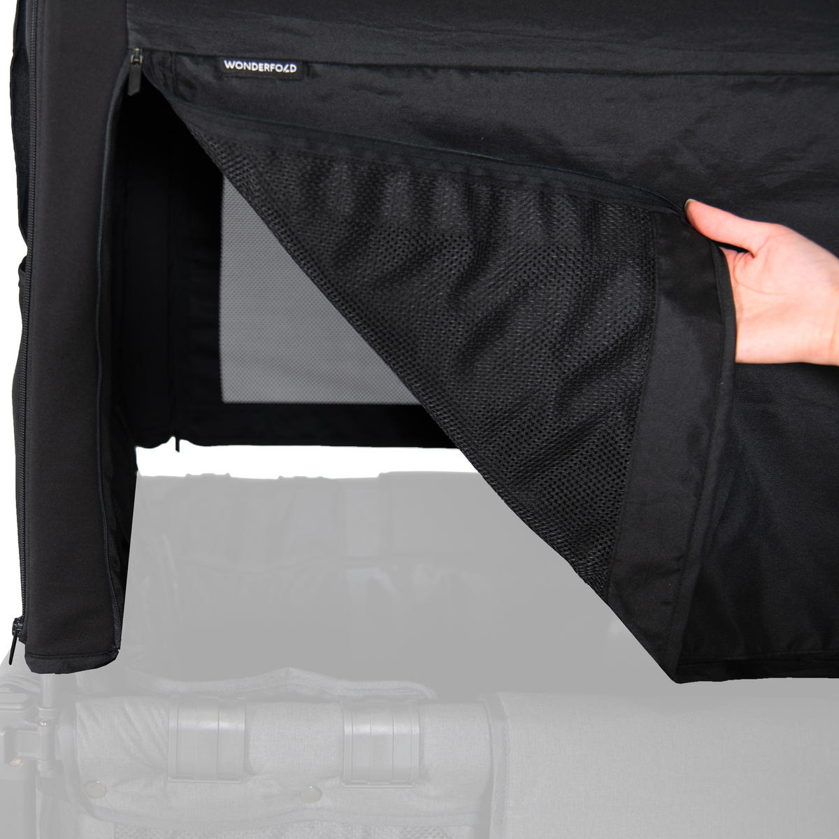 SONNENDACH W2 Elite Luxe Flex Canopy  - Schwarz, Basics, Kunststoff (46.99/72.90/50.80cm) - WONDERFOLD