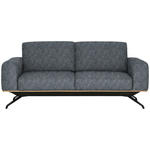 3-SITZER-SOFA Struktur Dunkelgrau  - Dunkelgrau/Schwarz, Design, Holz/Textil (196/85-104/95cm) - Novel