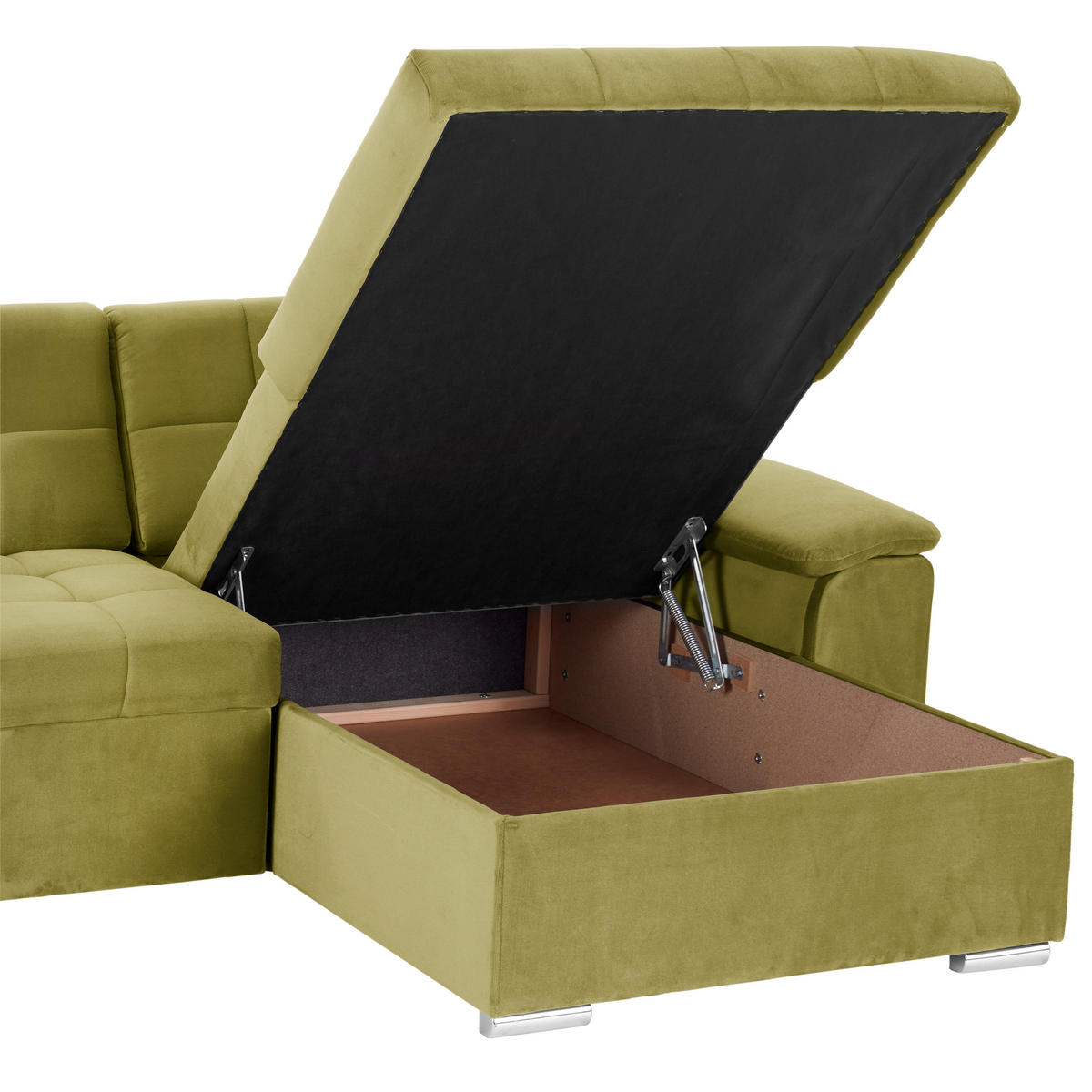 ECKSOFA Senfgelb Zierkissen  - Senfgelb, Trend, Textil (257/167cm) - Livetastic