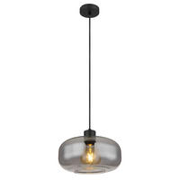 HÄNGELEUCHTE 28/120 cm  - Schwarz, Basics, Glas/Metall (28/120cm) - Globo