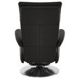 RELAXSESSEL in Leder Grau  - Edelstahlfarben/Grau, Design, Leder/Metall (78/112/85cm) - Cantus