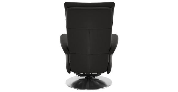 RELAXSESSEL in Leder Grau - Edelstahlfarben/Grau, Design, Leder/Metall (78/112/85cm) - Cantus