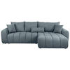 ECKSOFA in Velours Blau  - Blau/Schwarz, Konventionell, Kunststoff/Textil (298/168cm) - Carryhome
