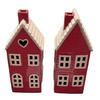 DEKOHÄUSCHEN - Rot/Naturfarben, Trend, Keramik (9/20,8/7,3cm) - X-Mas