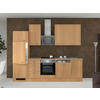 KÜCHENBLOCK 280 cm   in Buchefarben  - Edelstahlfarben/Beige, MODERN, Holzwerkstoff/Kunststoff (280cm) - FlexWell