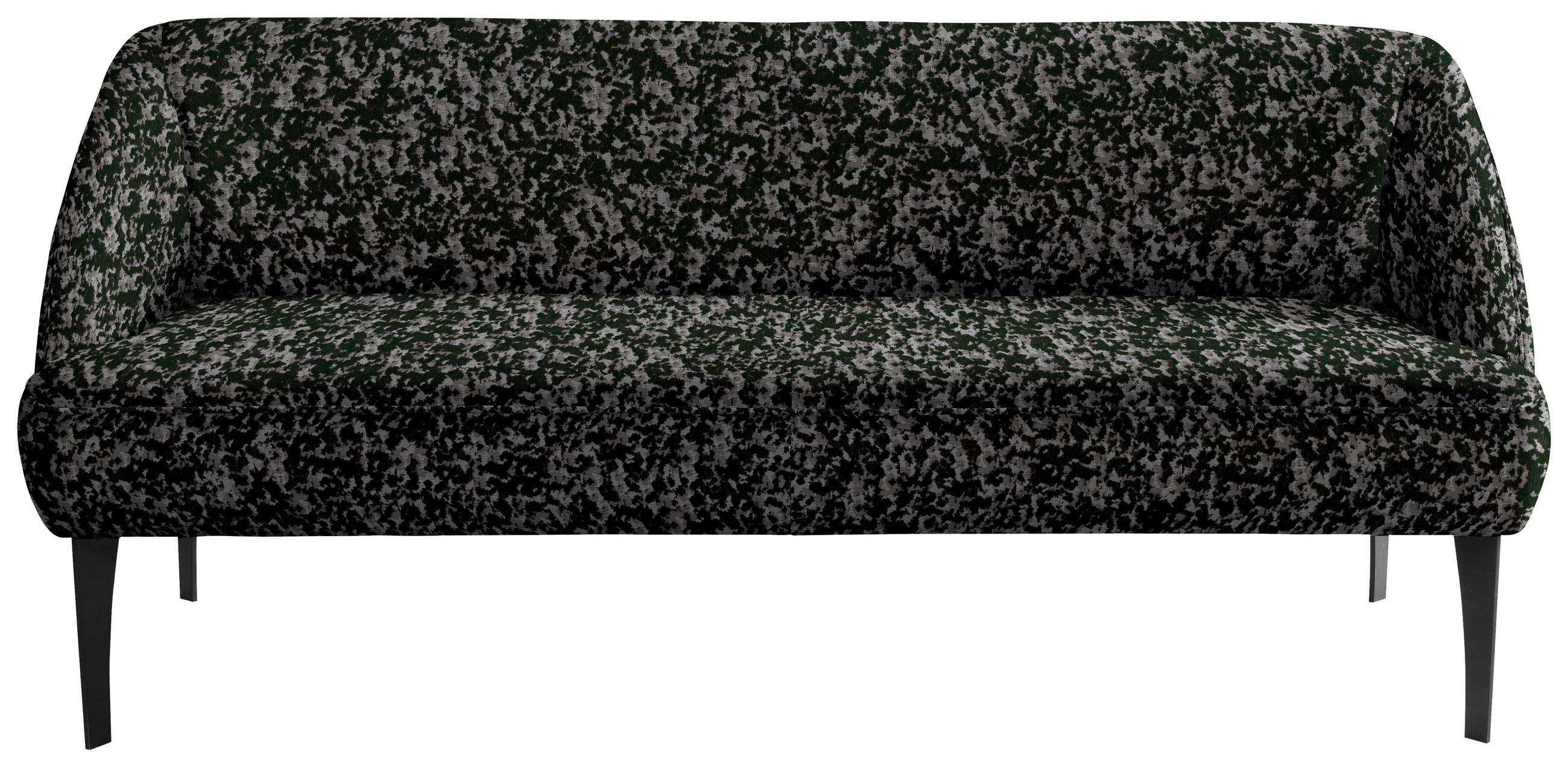 SITZBANK 177/85/72 cm Webstoff Grau, Schwarz Metall  - Schwarz/Grau, KONVENTIONELL, Textil/Metall (177/85/72cm) - Moderano