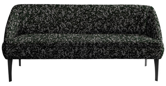 SITZBANK in Textil Grau, Schwarz  - Schwarz/Grau, KONVENTIONELL, Textil/Metall (217/85/72cm) - Moderano