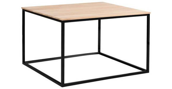 COUCHTISCH in Holz 65/65/41,5 cm - Eiche Bianco/Schwarz, Design, Holz/Metall (65/65/41,5cm) - Johann Jakob