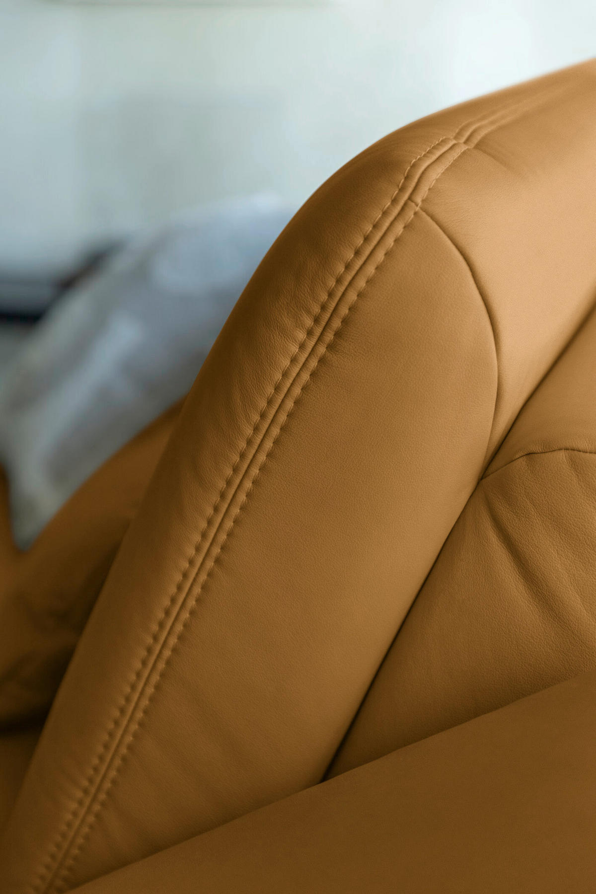ECKSOFA Echtleder Senfgelb  - Senfgelb/Schwarz, Konventionell, Leder/Metall (180/301cm) - Joop!