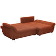 ECKSOFA Rostfarben Flachgewebe  - Rostfarben/Schwarz, Design, Kunststoff/Textil (278/175cm) - Xora